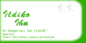 ildiko ihm business card